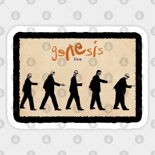 Genesis' Duke - Wear the Elegance of the Band on This T-Shirt Sticker by Silly Picture